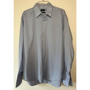 Saks Fifth Avenue men’s classic fit long sleeve blue button shirt 16.5. #43-1335